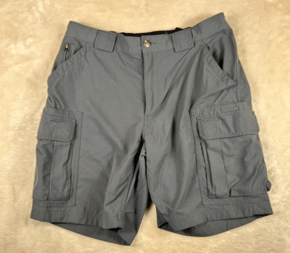 Duluth Trading Co Mens Dry on the Fly 11in Cargo Shorts Grey Size L 84508